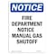 Signmission OSHA Notice Sign, Fire Department Notice Manual, 7in X 5in Decal, 5" W, 7" L, Portrait OS-NS-D-57-V-12562 - alternate 1
